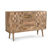 Load image into Gallery viewer, 3 Drawer Sideboard With 2 Doors (KD Legs) - Natural
