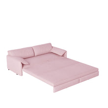 Load image into Gallery viewer, Pull Out 3 In 1 Convertible Sleeper Sofa With Side Storage, Multi Functional
