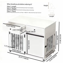 Load image into Gallery viewer, Dog Crate Furniture With Double Drawers And Sliding Barn Door, Pet Kennel For Small To Medium Dogs - White
