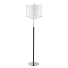 Load image into Gallery viewer, Traditional Shaped Floor Lamp With White Drum Shade - Chrome
