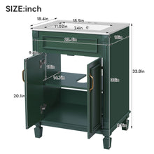 Load image into Gallery viewer, Bathroom Vanity With Top Sink, Cabinet With 2 Soft Closing Doors
