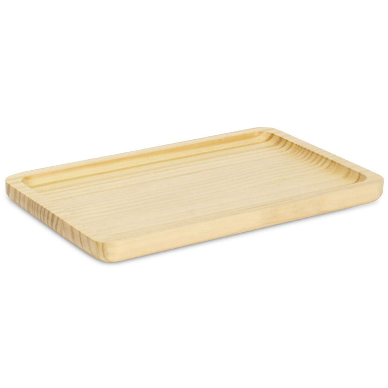 12" Solid Wood Handmade Vanity Tray - Natural