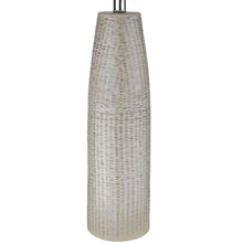 Load image into Gallery viewer, Ceramic Table Lamp With White Drum Shade - Light Gray
