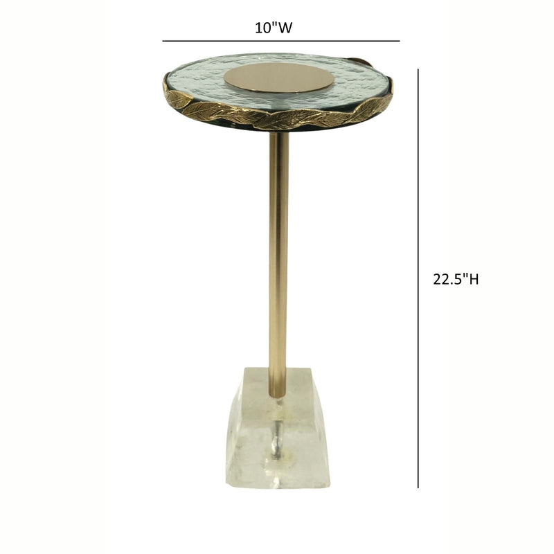 Anaheim - Round Accent Table - Gold