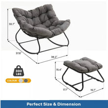 Load image into Gallery viewer, Egg Rocking Chair With Ottoman
