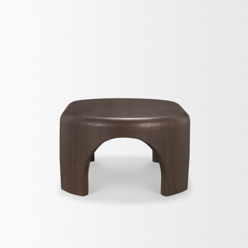 Oval Coffee Table - Brown / Gray