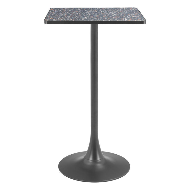 24" Wood Square Bar Table - Black