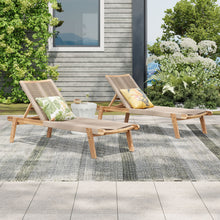 Load image into Gallery viewer, Catania - Outdoor Rope Chaise Lounge (Set of 2) - Teak / Beige
