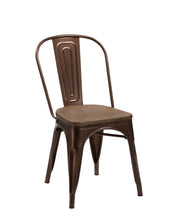 Load image into Gallery viewer, Upholstered Slat Back Dining Side Chairs (Set of 4) - Brown
