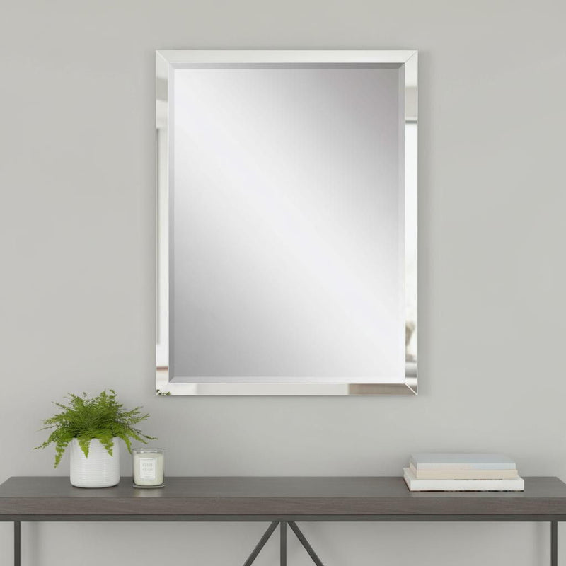 50" Solid Wood Framed Accent Mirror - White