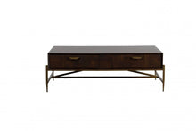Load image into Gallery viewer, Modern Acacia Coffee Table - Dark Mango And Brass
