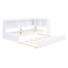Load image into Gallery viewer, Daybed With Trundle, Storage Cabinets, USB Ports
