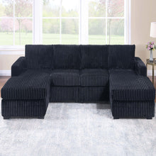 Load image into Gallery viewer, U-Shaped Sectional Set With Cushion Back Armless Chairs Right And Left Arm Chaise
