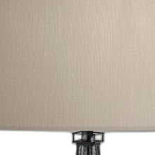 Load image into Gallery viewer, Acrylic Paris Desk Table Lamp With White Drum Shade - Black
