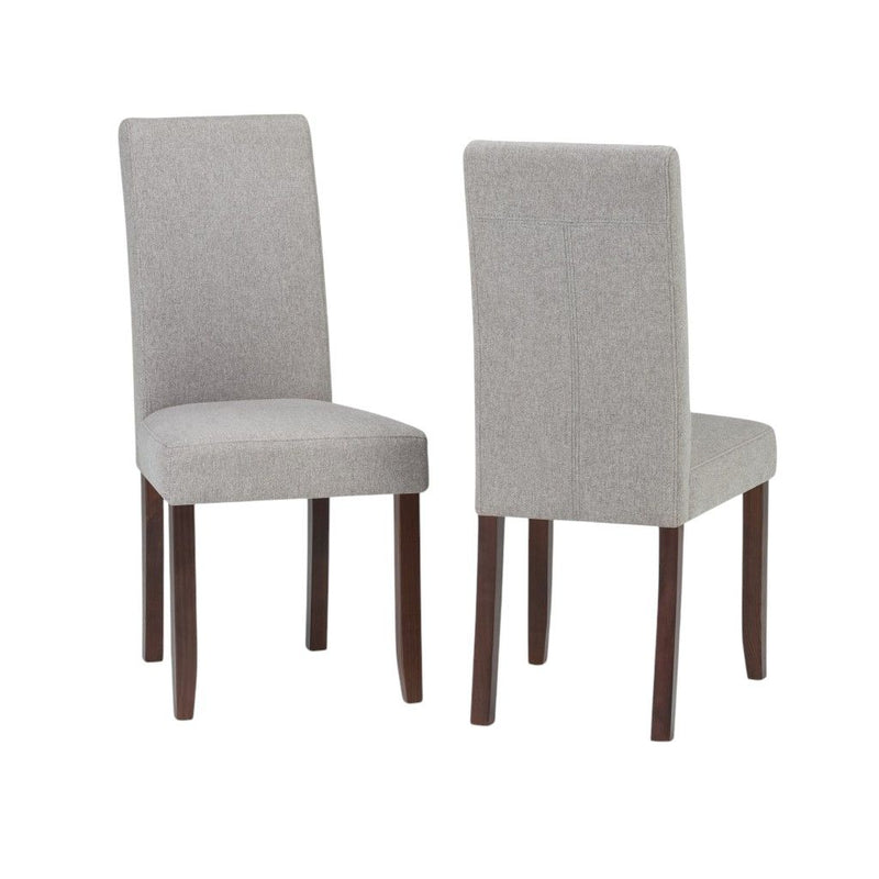 Wood Dining Parsons Chairs (Set of 2) - Gray / Dark Brown