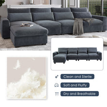 Load image into Gallery viewer, U_Style Modern Large L-Shape Feather Filled Sectional Sofa,  Convertible Sofa Couch with Reversible Chaise for Living Room
