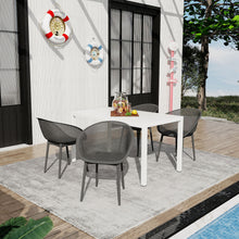 Load image into Gallery viewer, 4 Pack Lounge Chair Set With Long Table

