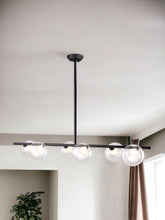 Load image into Gallery viewer, Kitchen Island Six Light Metal Ceiling Light - Black
