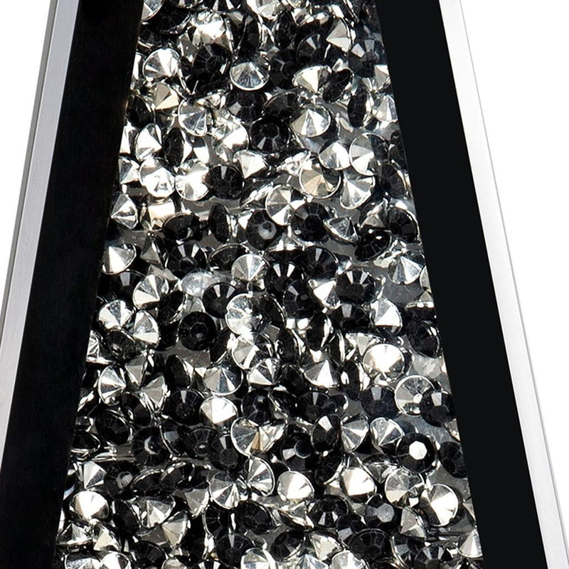 Table Vase With Faux Crystals - Black / Silver
