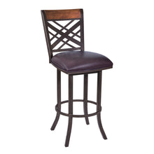 Load image into Gallery viewer, Faux Leather Counter Height Bar Chair - Brown
