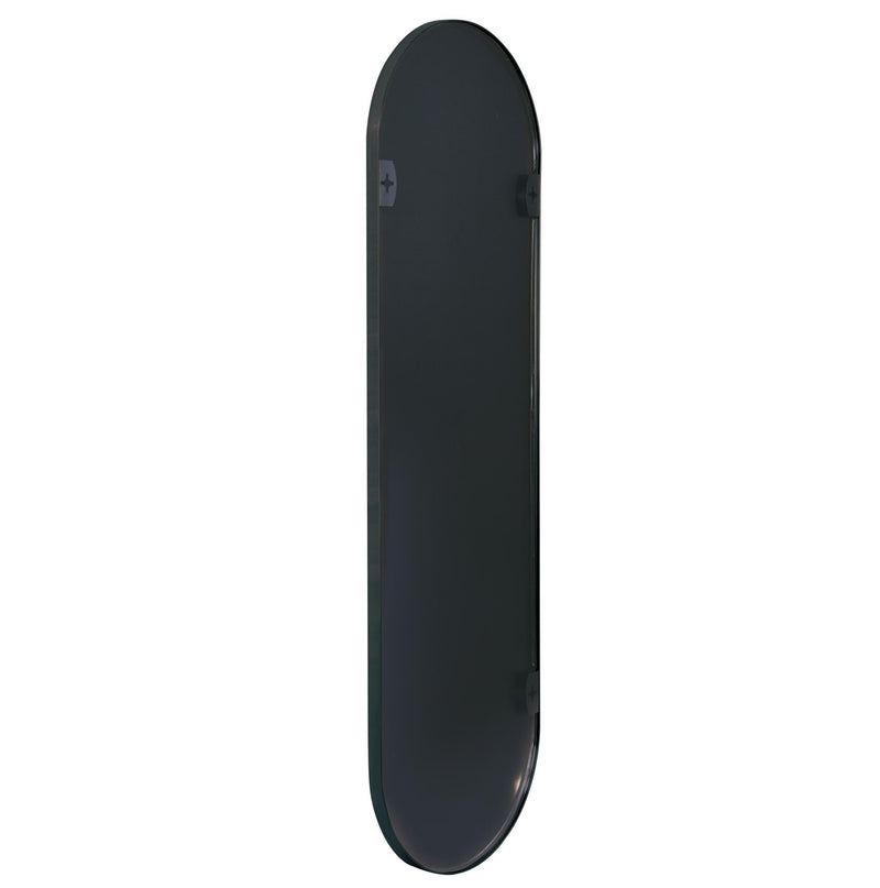 Aluminum Oval Framed Full Length Hanging Mirror - Black