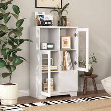 Load image into Gallery viewer, Modern Cabinet With Glass Doors And Drawer
