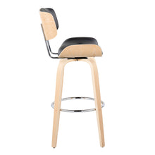 Load image into Gallery viewer, Lombardi - Mid Century Modern Fixed Height Barstool With Swivel With Round Footrest (Set of 2)
