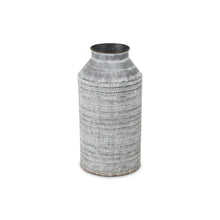 Load image into Gallery viewer, Galvanized Geometric Patterned Jug Vase (635605) - Gray

