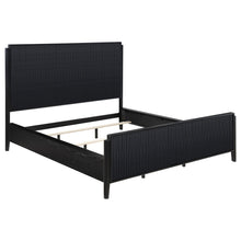 Load image into Gallery viewer, California King 5 Piece Bedroom Set With Fluted Detailing - Black

