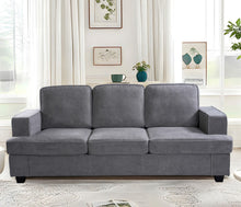 Load image into Gallery viewer, Modern Sofa, Comfortable 3 Seater Couch With Deep Seating, Loose Back Cushions, Wide Arms
