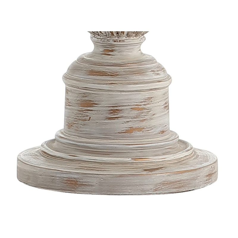 33" Table Lamp With Drum Shade - White