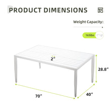 Load image into Gallery viewer, Outdoor Patio Dining Table With Tapered Feet &amp; Umbrella Hole
