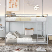 Load image into Gallery viewer, Metal Bunk Bed, Low Bunk Bed With Ladder
