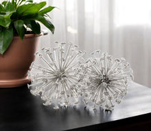 Load image into Gallery viewer, Decorative Orb Tabletop Sculptures (Set of 2) - Silver
