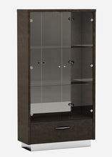 Load image into Gallery viewer, Accent Cabinet With One Drawer - Silver And Gray And Brown
