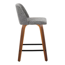 Load image into Gallery viewer, Toriano - Mid Century Modern Fixed Height Counter Stool With Swivel With Square Footrest (Set of 2)
