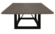 Load image into Gallery viewer, 72" Solid Wood And Iron Frame Base Square Dining Table - Dark Brown

