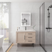 Load image into Gallery viewer, Bathroom Medicine Cabinet With Lights, LED Medicine Cabinet With Mirror, Lighted Medicine Cabinet With Defogger
