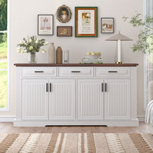 Load image into Gallery viewer, Fluted Sideboard Buffet Cabinet With 4 Doors And 3 Drawers
