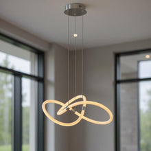 Load image into Gallery viewer, Metal LED Dimmable Smart Enabled Chandelier - Silver

