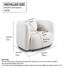 Load image into Gallery viewer, Japandi Style Accent Square Chair
