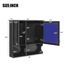 Load image into Gallery viewer, Wall Mounted Mirror Medicine Cabinet, Bathroom Storage With Doors And Open Shelves

