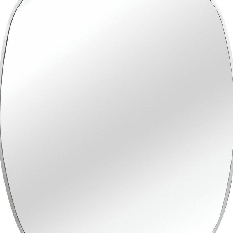 Aluminum Oval Framed Bathroom Vanity Mirror (756120) - Silver