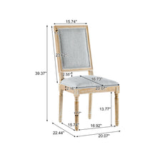 Load image into Gallery viewer, French Country Style Dining Chair With Upholstered Seating And Fluted Legs
