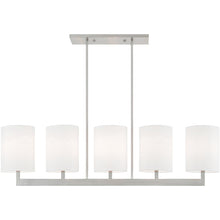 Load image into Gallery viewer, 22'' Five-Light Dimmable Chandelier With Shades - Nickel
