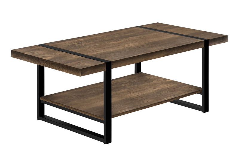 Coffee Table With Shelf - Brown And Black