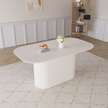 Load image into Gallery viewer, Modern Dining Table With Vertical Striped Legs
