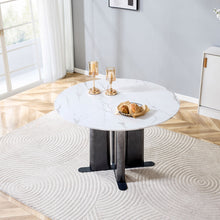 Load image into Gallery viewer, Round Dining Table With Cross Base, Modern Home Furniture
