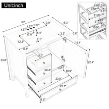 Load image into Gallery viewer, Modern Bathroom Vanity With Sink, 1 Cabinet &amp; 3 Drawers
