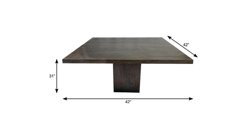 42" Solid Wood Dining Table - Brown